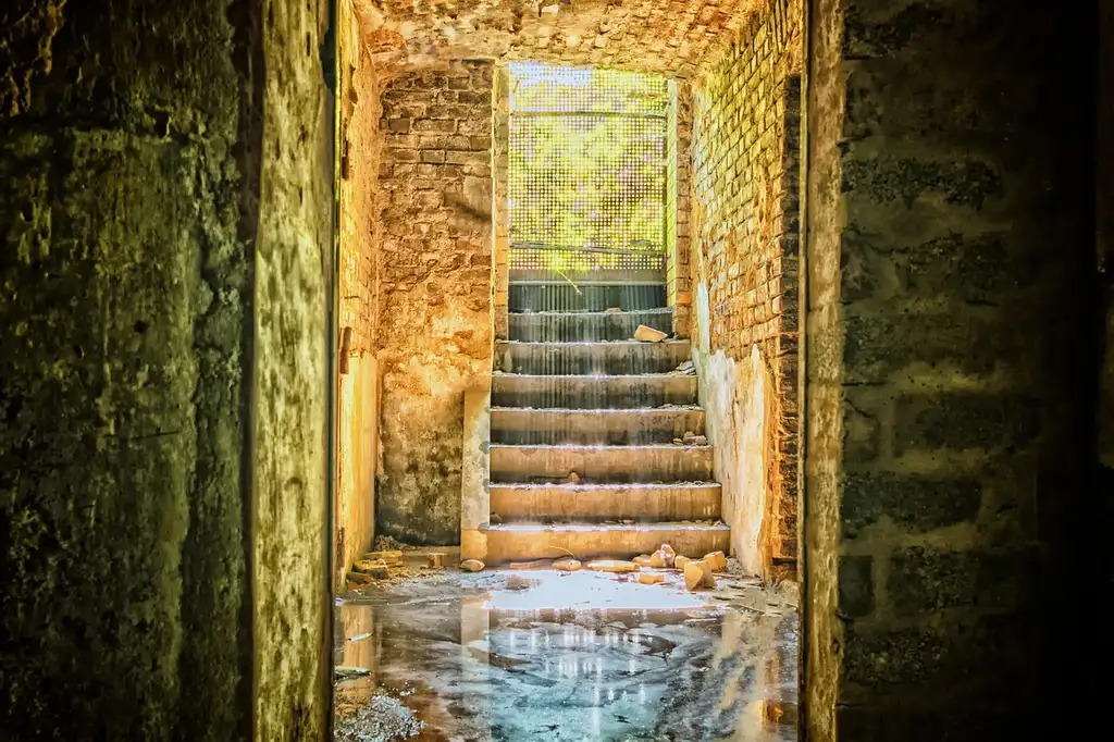 Where is the water entering?