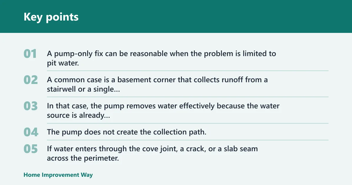 Key points: Can a sump pump work without drain tile?