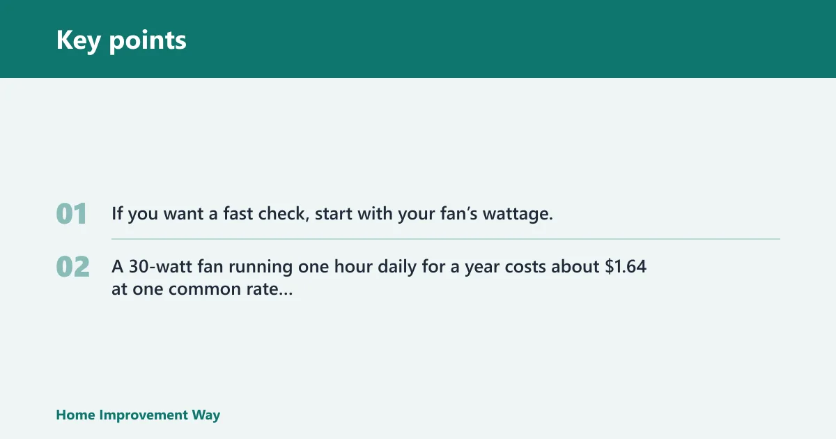 Key points: Fan cost worksheet