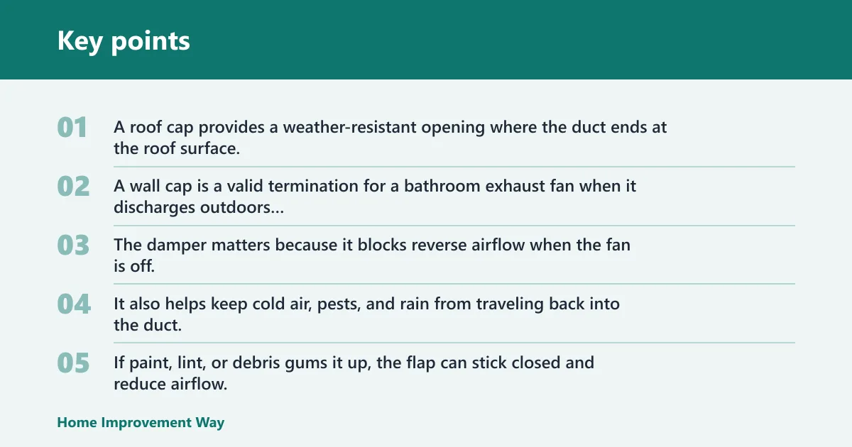Key points: What does code require at the termination point?