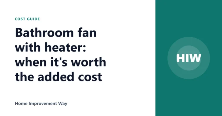 Bathroom fan with heater: when it's worth the added cost