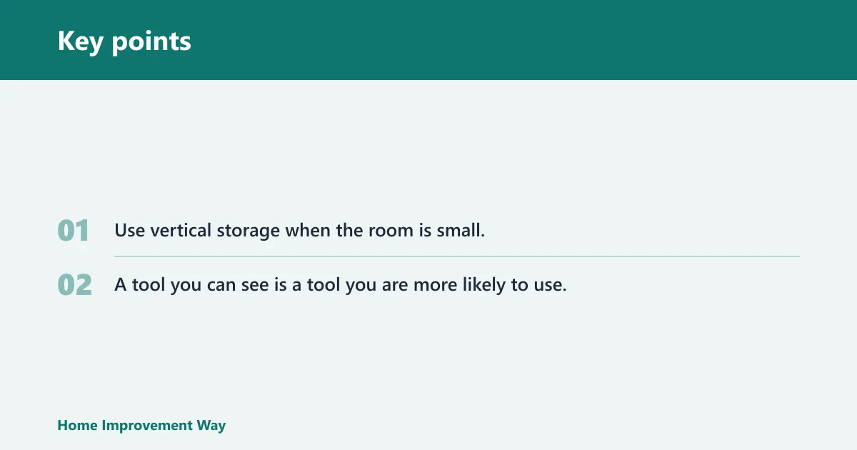 Key points: What is the best way to organize bathroom cleaning tools for quick access?