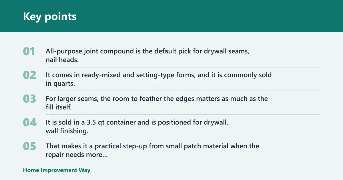 Key points: Which drywall mud is best for seams?