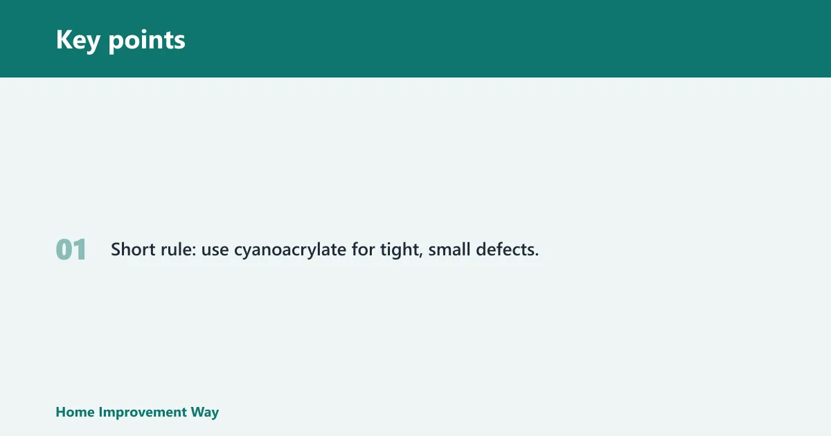 Key points: Ceramic repair decision table