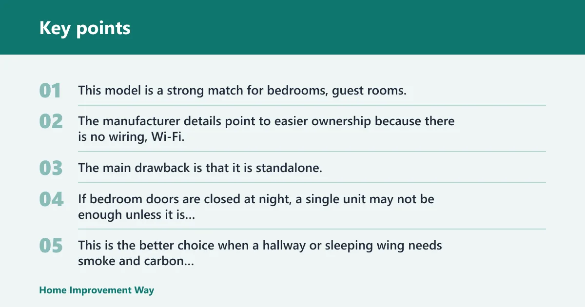 Key points: Best bedroom and hallway detectors from this group