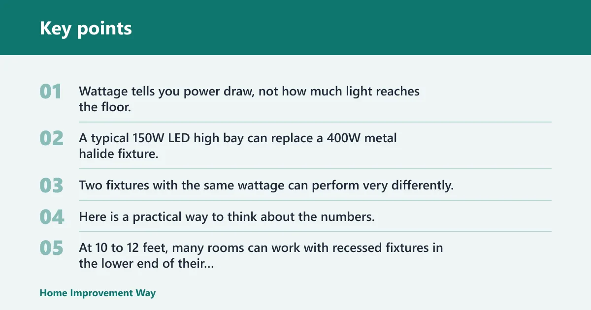 Key points: How many lumens do I need for a 20-foot ceiling?