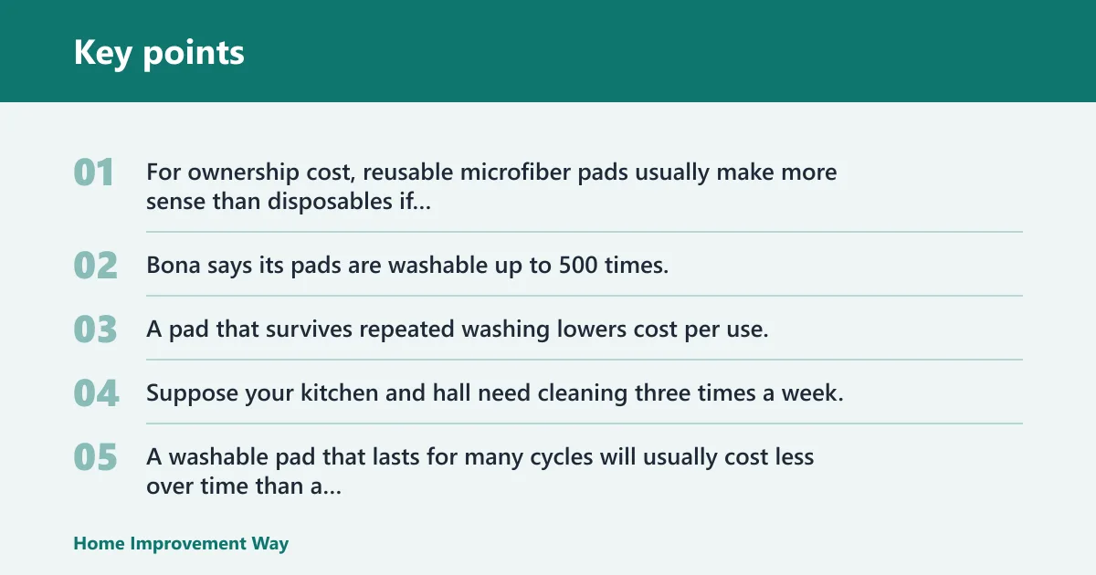 Key points: Hardwood mop selection matrix
