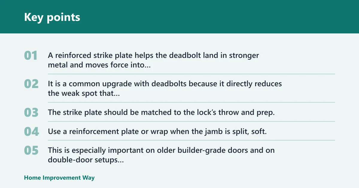 Key points: How do you make double front doors harder to kick in?