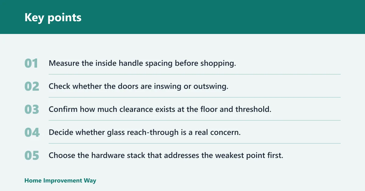 Key points: French door security matrix