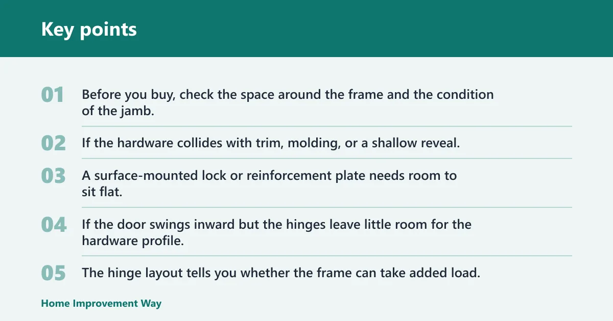 Key points: What hardware works on inward-swinging interior doors?