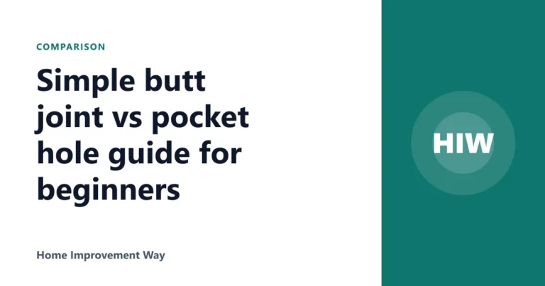 Simple butt joint vs pocket hole guide for beginners