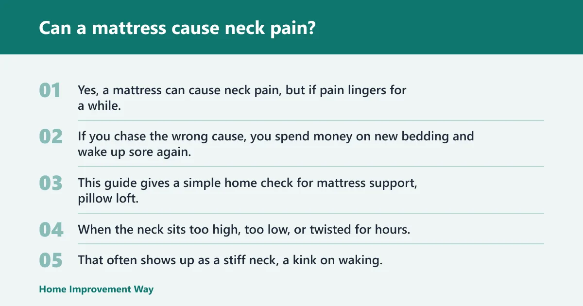 Steps: Can a mattress cause neck pain?