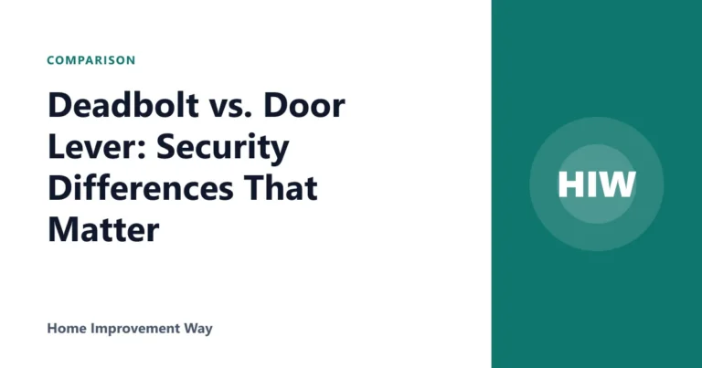 Deadbolt vs. Door Lever: Security Differences That Matter