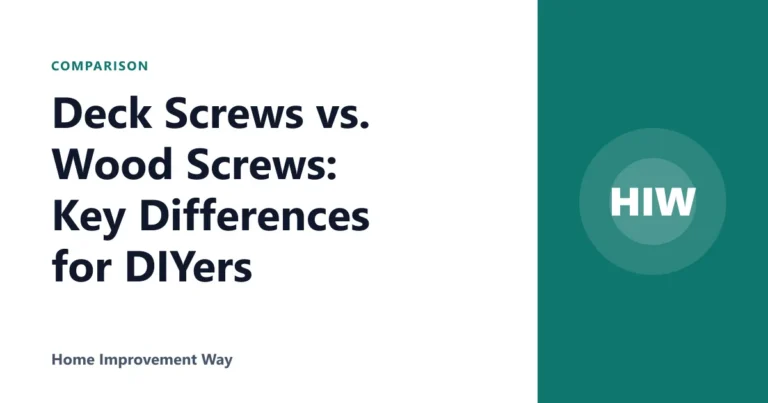 Deck Screws vs. Wood Screws: Key Differences for DIYers