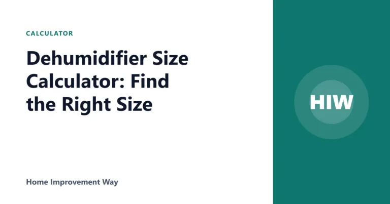 Dehumidifier Size Calculator: Find the Right Size