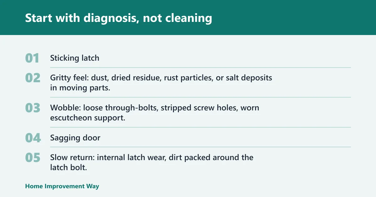 Steps: Start with diagnosis, not cleaning