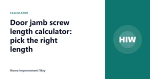 Door jamb screw length calculator: pick the right length