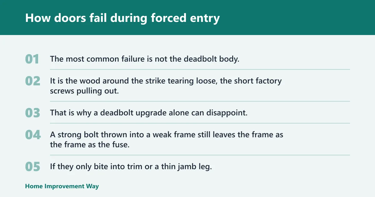 Steps: How doors fail during forced entry