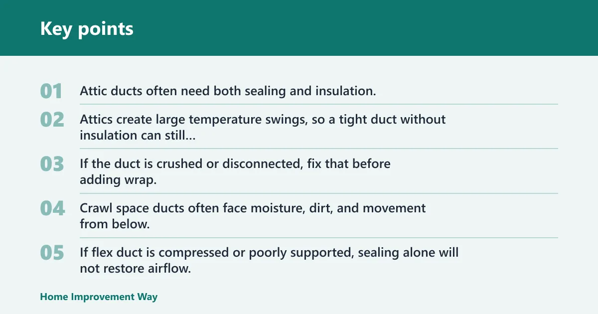 Key points: How duct location changes the first repair