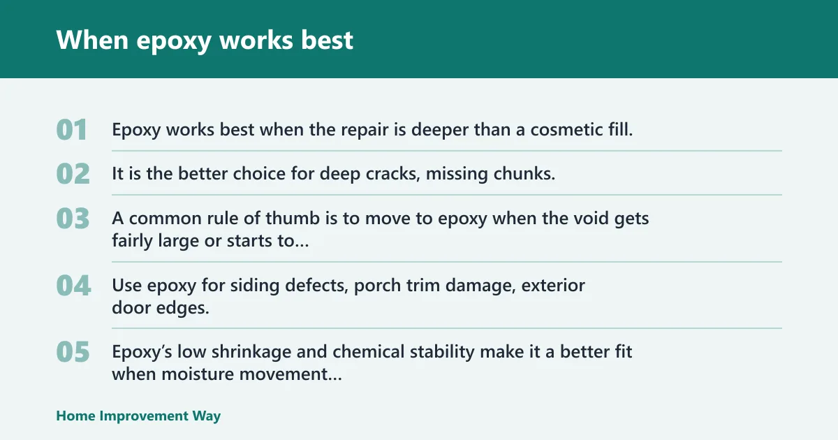 Steps: When epoxy works best