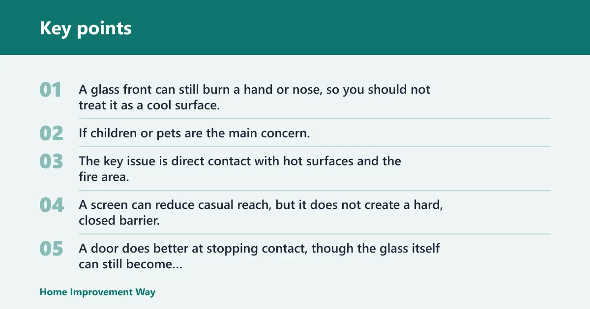 Key points: Are fireplace screens safe for kids and pets?