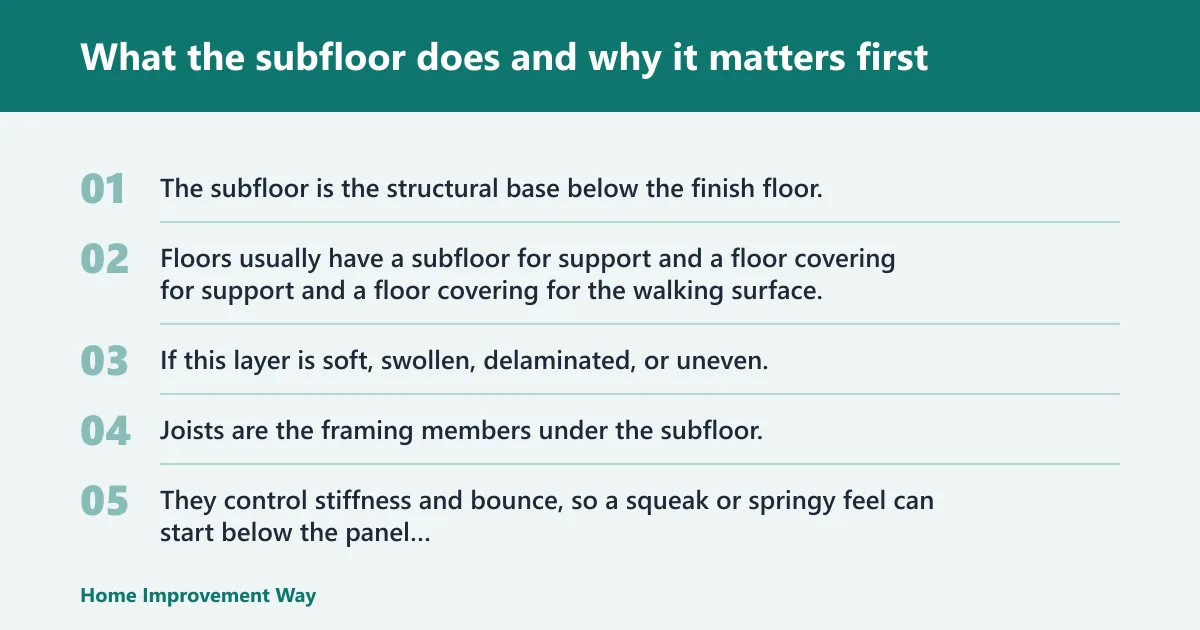Steps: What the subfloor does and why it matters first