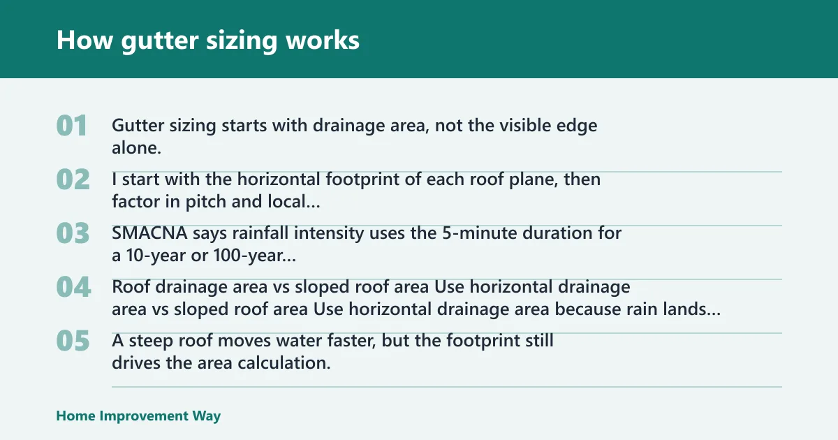 Steps: How gutter sizing works