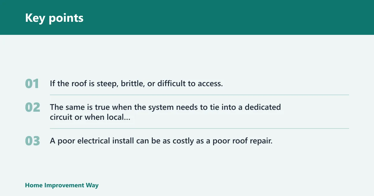 Key points: When to call a roofer or electrician