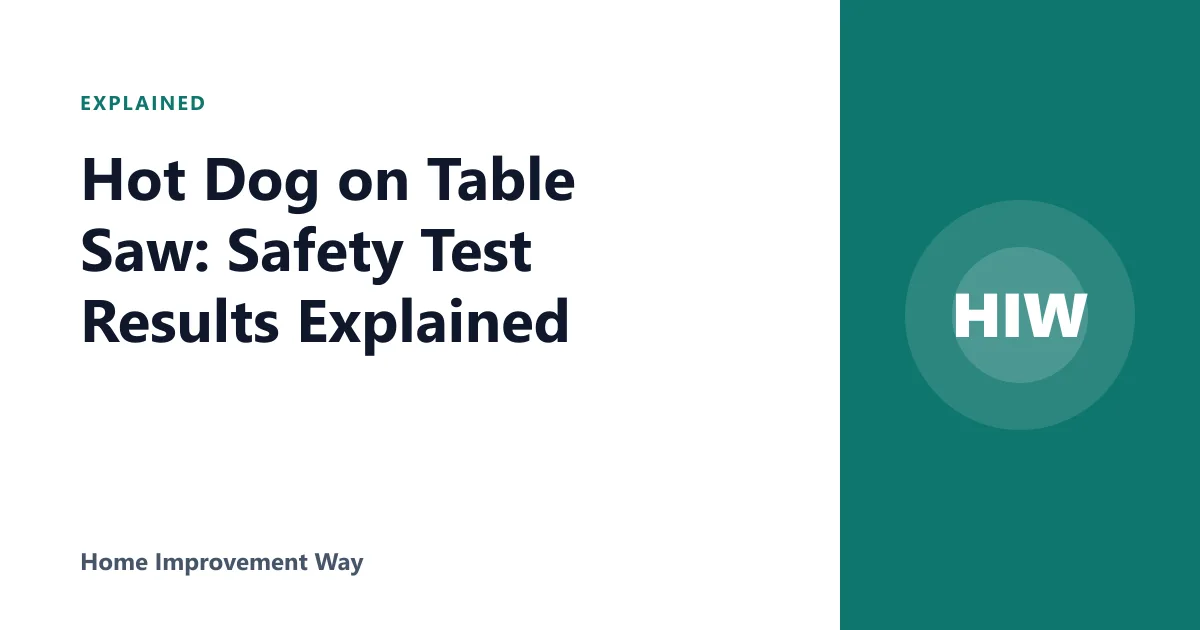 Hot Dog on Table Saw: Safety Test Results Explained