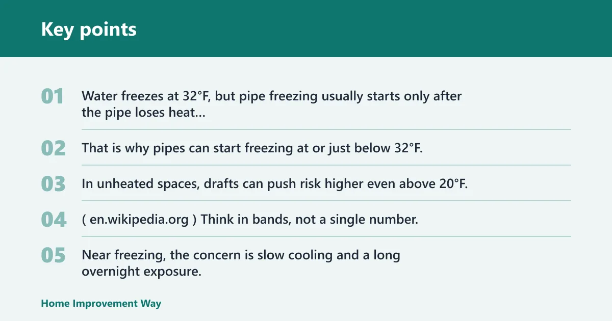 Key points: How fast do pipes freeze?