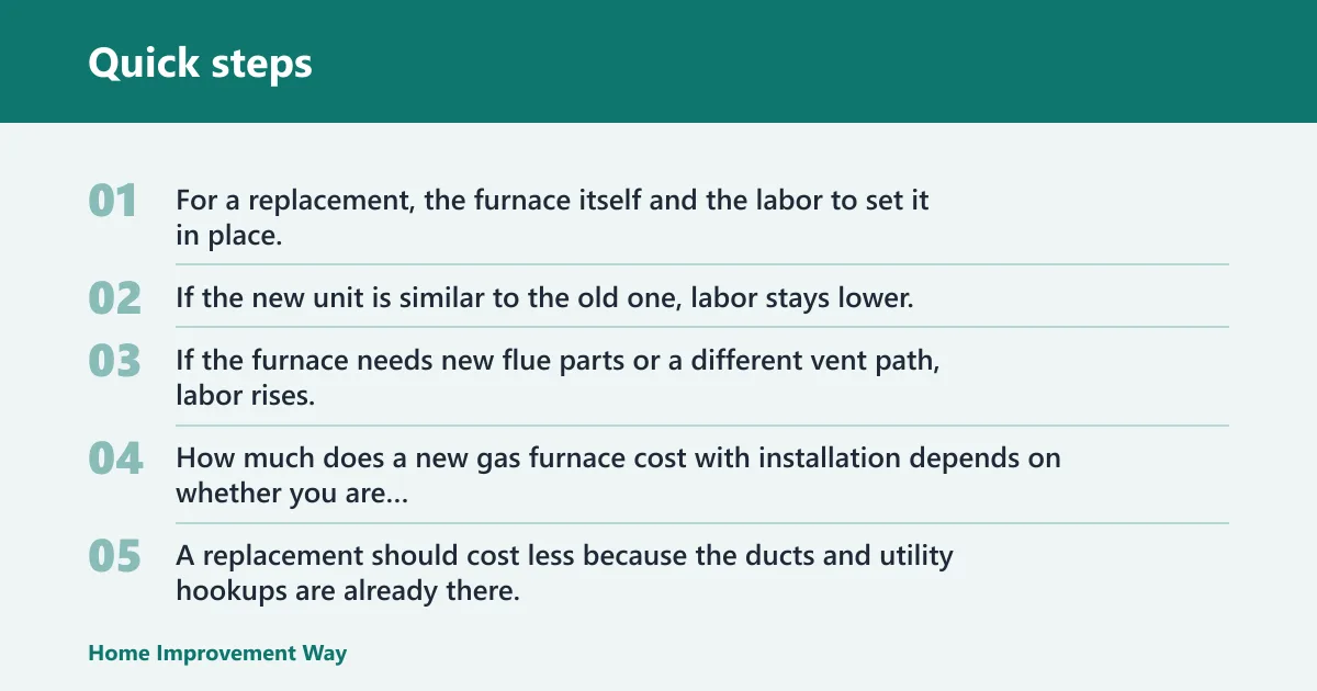Quick steps: How much does a gas furnace cost to install?