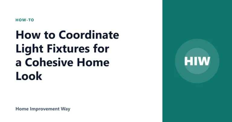 How to Coordinate Light Fixtures for a Cohesive Home Look
