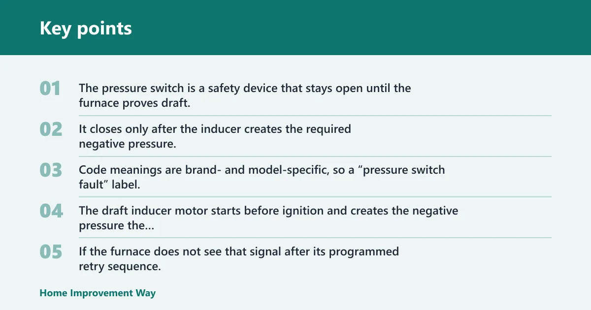 Key points: What the pressure switch error means