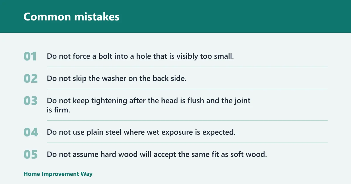 Steps: Common mistakes