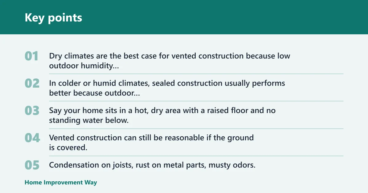 Key points: Which crawl space should you keep?