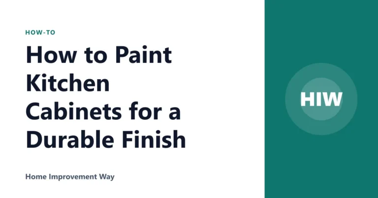 How to Paint Kitchen Cabinets for a Durable Finish
