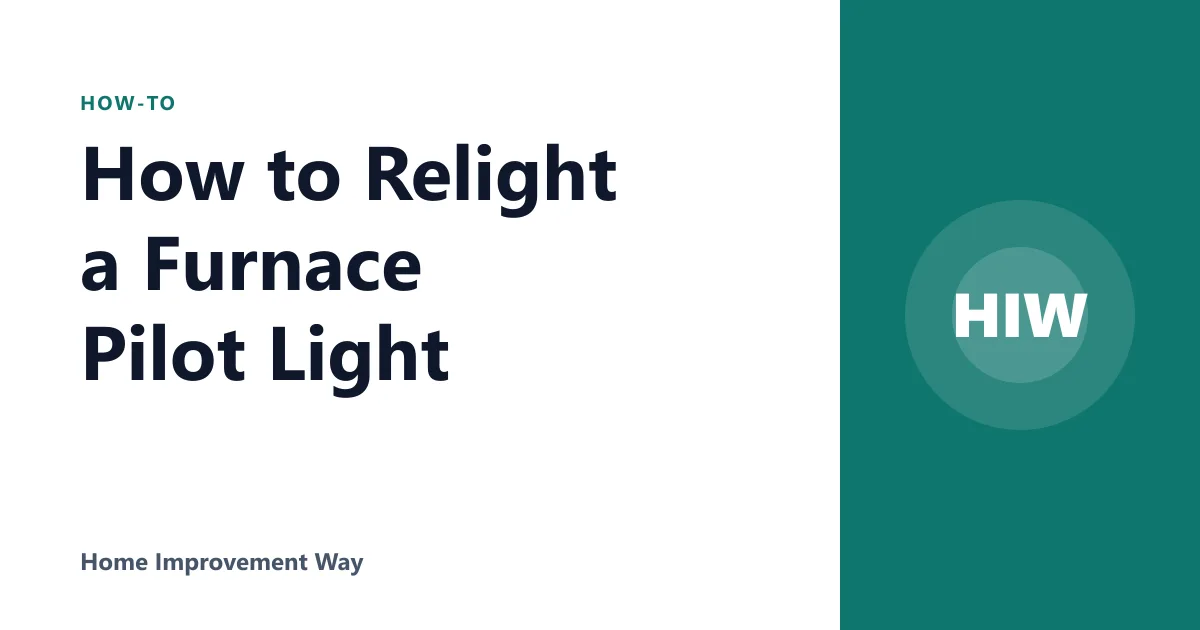 How to Relight a Furnace Pilot Light