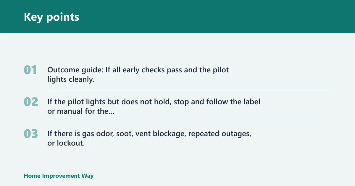 Key points: Should you relight or call a pro?