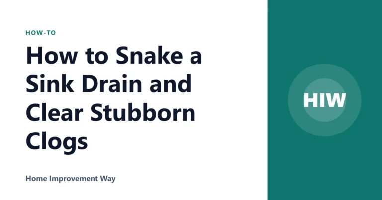 How to Snake a Sink Drain and Clear Stubborn Clogs