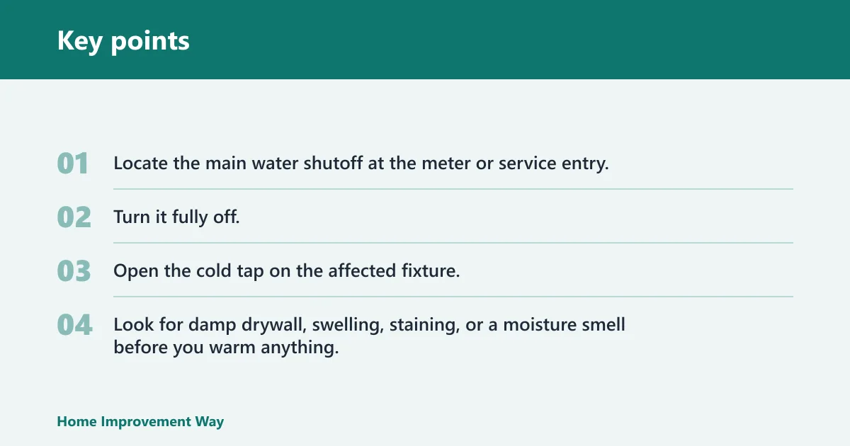 Key points: What to do first
