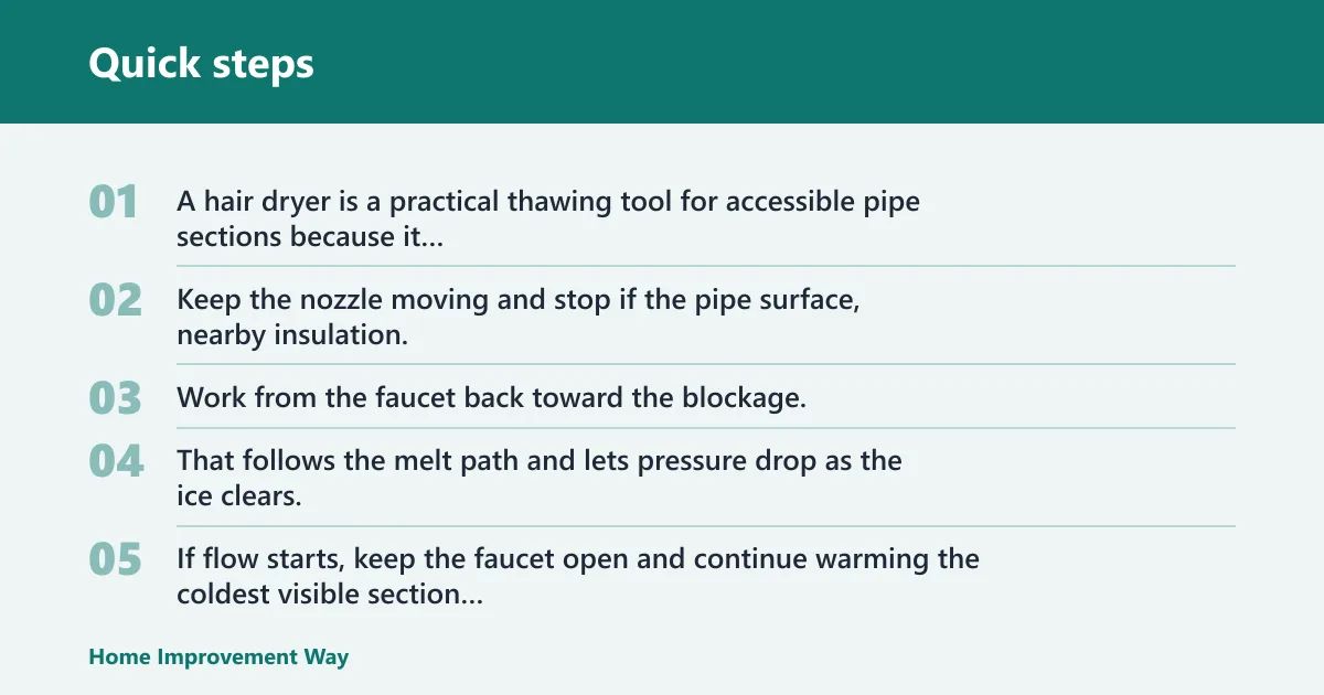 Quick steps: Safe thaw steps under a mobile home