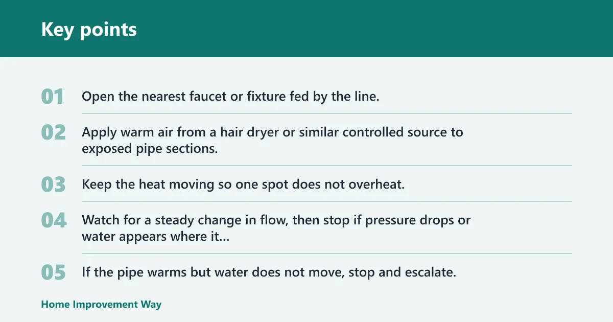 Key points: How do you thaw a frozen underground water line?