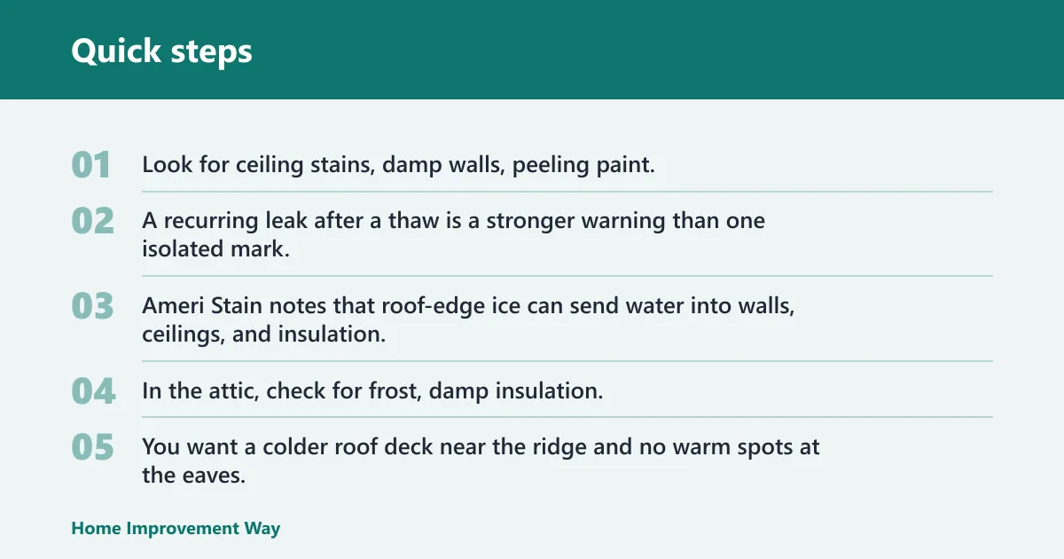 Quick steps: What to check inside and in the attic