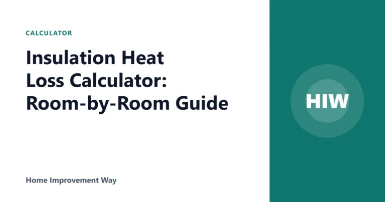 Insulation Heat Loss Calculator: Room-by-Room Guide