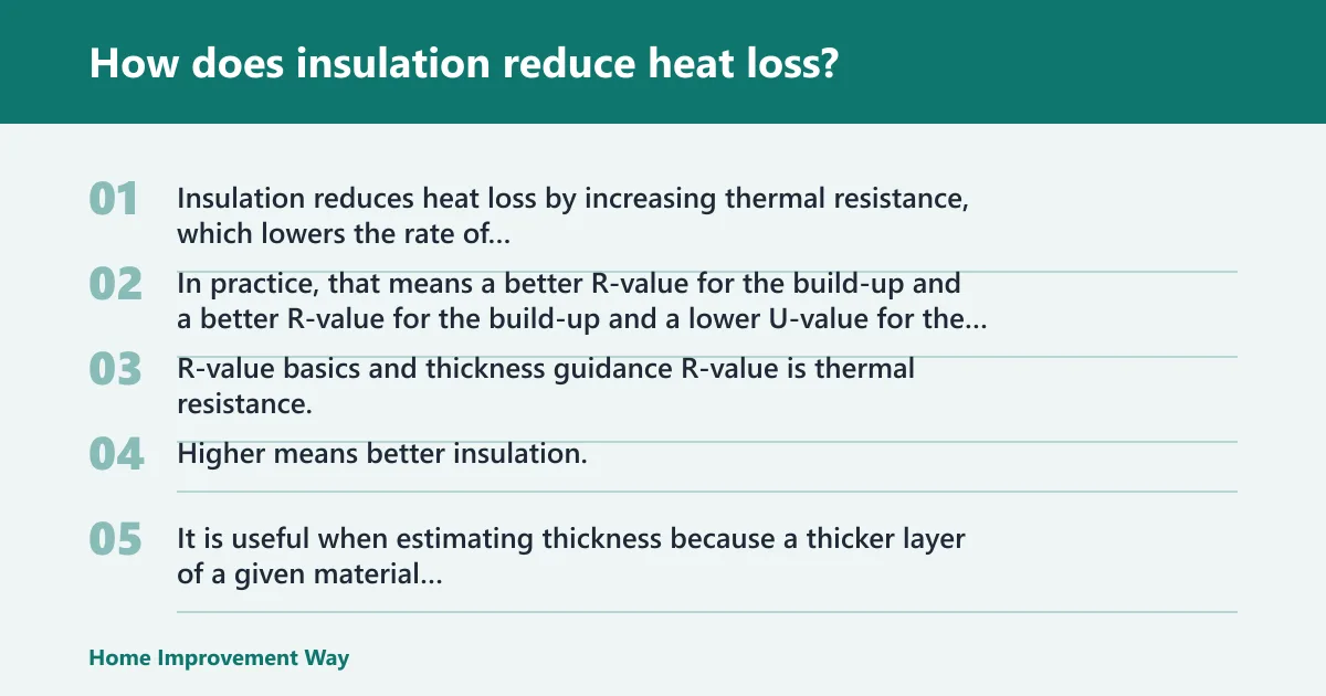 Steps: How does insulation reduce heat loss?