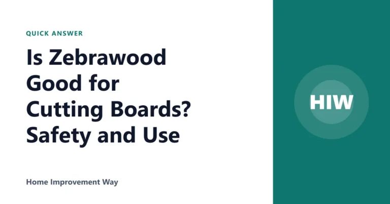 Is Zebrawood Good for Cutting Boards? Safety and Use