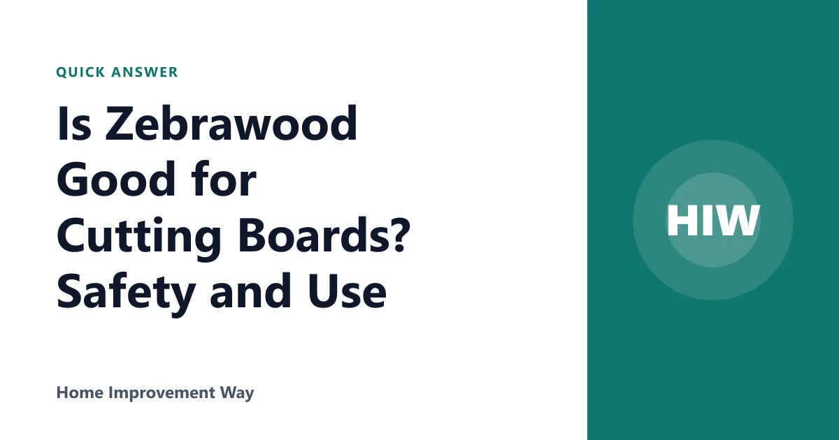 Is Zebrawood Good for Cutting Boards? Safety and Use