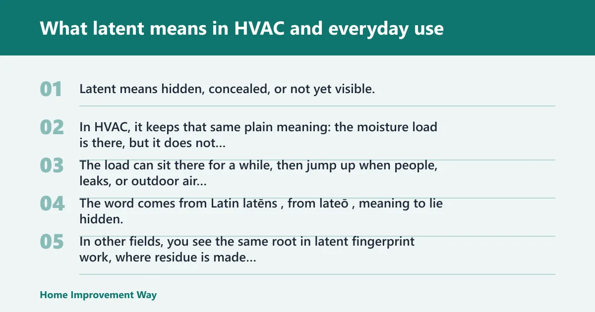 Steps: What latent means in HVAC and everyday use