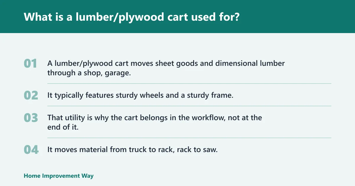 Steps: What is a lumber/plywood cart used for?