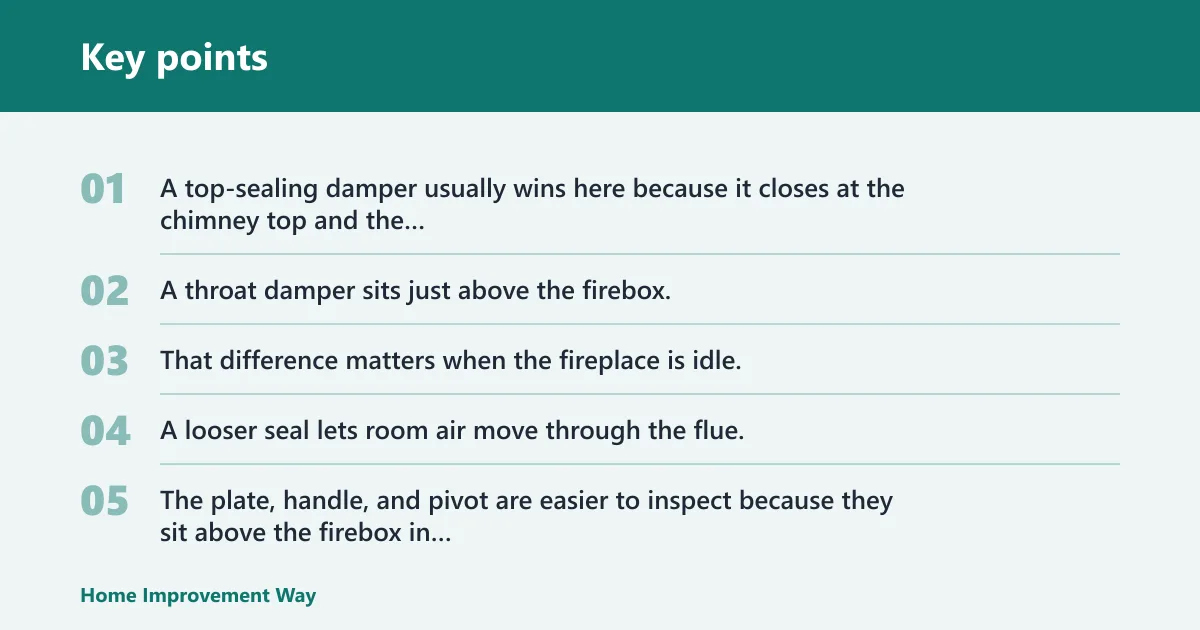Key points: Manual damper vs. top-sealing damper: the safety trade-off